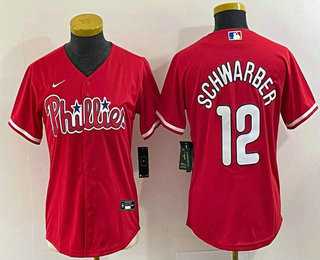 Women's Philadelphia Phillies #12 Kyle Schwarber Red Stitched Cool Base Nike Jersey,We sell and wholesale Women's Philadelphia Phillies #12 Kyle Schwarber Red Stitched Cool Base Nike Jersey on line form chian!